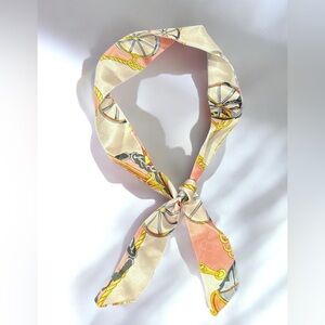 Designer Inspired Scarf Pink Multi Retro Inspired Neck Scarf NWOT